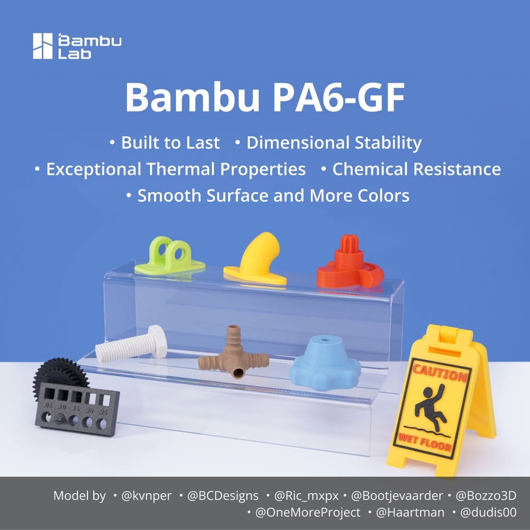 3D Printing Glass - PA6-GF для нити для 3D-печати Bambu