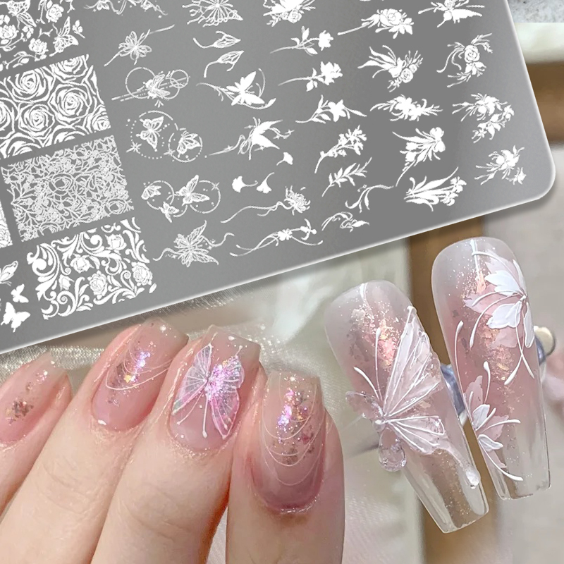 3D Printing Templates Free - BORN PRETTY листья цветок дизайн ногтей