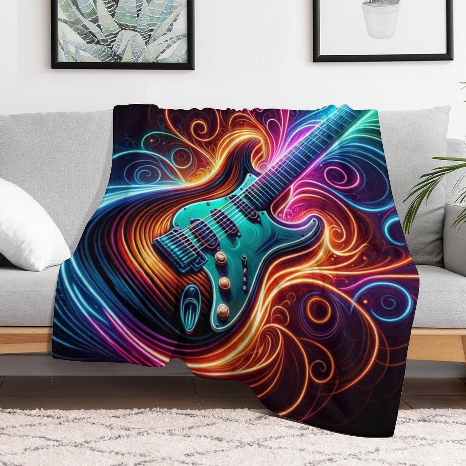 Плед Neon Groove - Electric Gu – обзор и цена 3D Printing Guitar