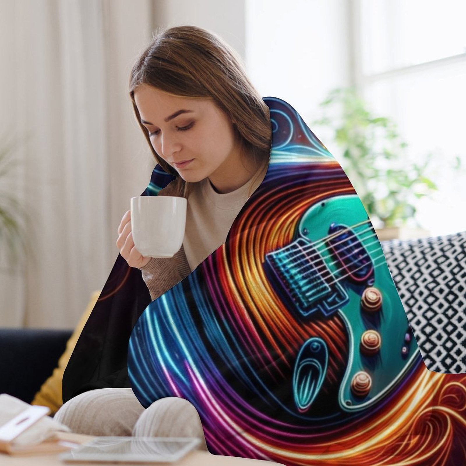 Плед Neon Groove - Electric Gu – обзор и цена 3D Printing Guitar