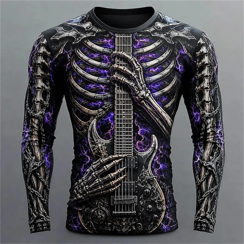 Новая мужская футболка с длинн – обзор и цена 3D Printing Guitar